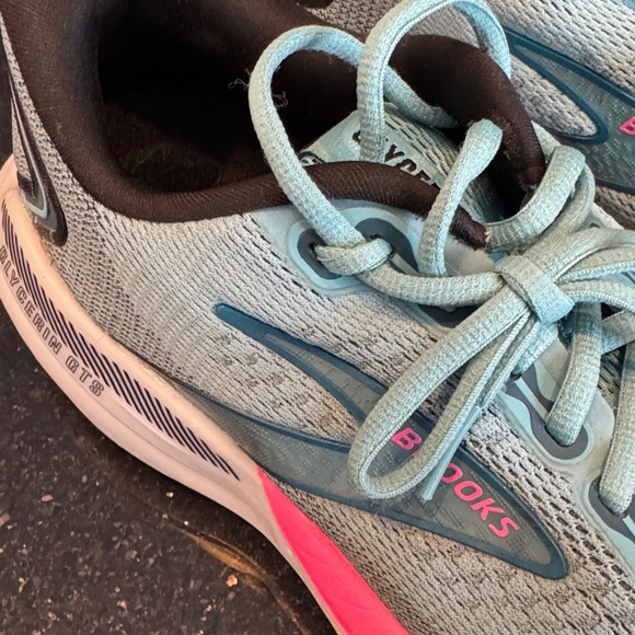 Brooks Glycerin 21 GTS Women\'s Running Shoes - Teal and Pink